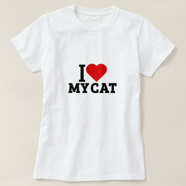 I love my cat T-Shirt (Design Front)