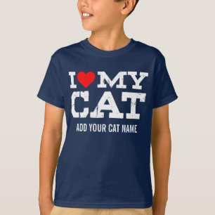 I Love My Cat T-Shirt Gift for Cat Lovers