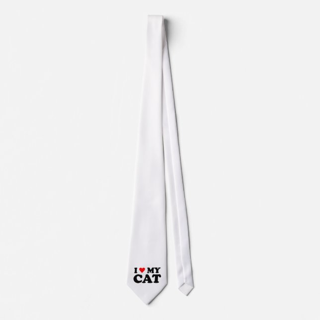 I Love My Cat Tie (Front)