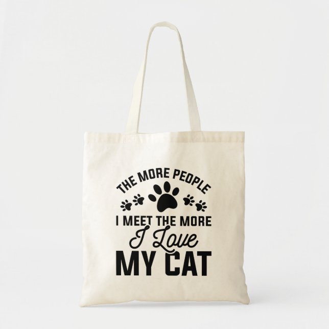 I Love My Cat Tote Bag (Front)