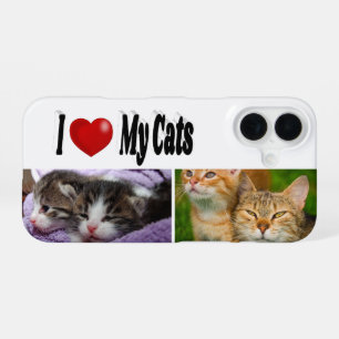 I Love My Cats photo iPhone 16 Case