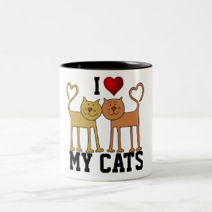 I Love My Cats, popular design Coffee Mug