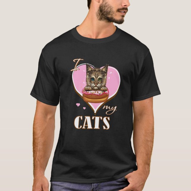 I Love My cats T-Shirt (Front)