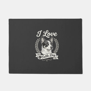 I Love My Cattle Dog Vintage Dog Lover Doormat