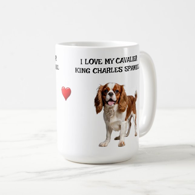 I Love My Cavalier King Charles Spaniel Coffee Mug (Front Right)