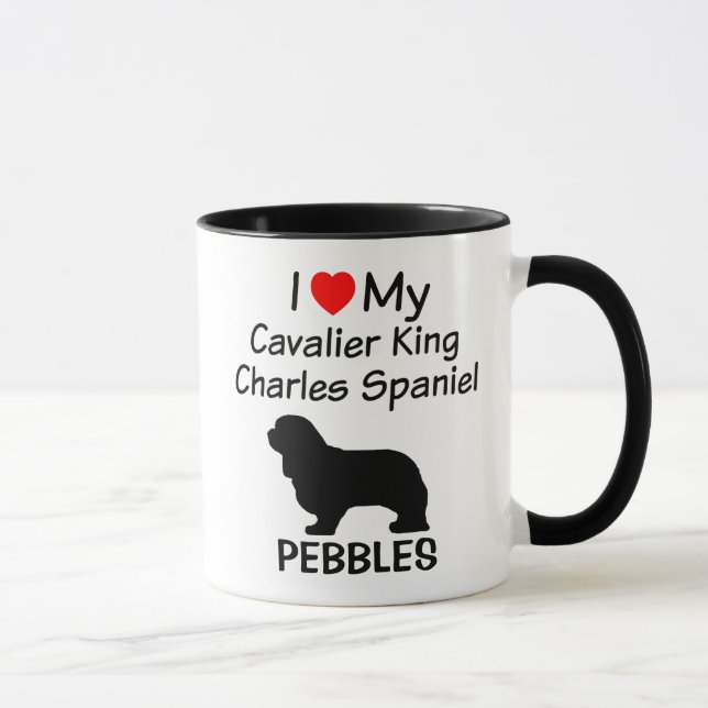 I Love My Cavalier King Charles Spaniel Dog Mug (Right)