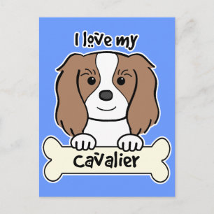 I Love My Cavalier King Charles Spaniel Postcard