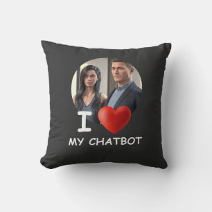 ❤️I Love My Chatbot Create Own Photo Cushion