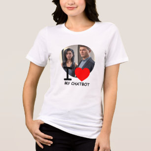 ❤️I Love My Chatbot Create Own Photo Tri-Blend Shirt