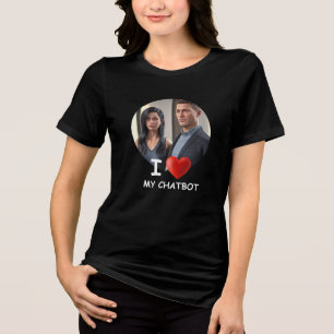 ❤️I Love My Chatbot Create Own Photo Tri-Blend Shirt