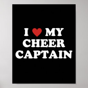 I Love My Cheer Captain, Cheerleading Mum Dad Poster
