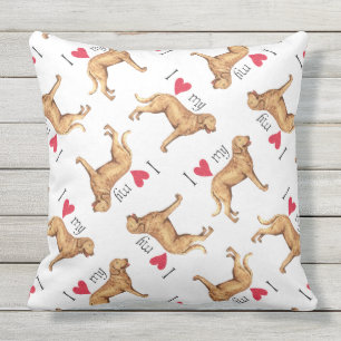 I Love my Chesapeake Bay Retriever Outdoor Cushion