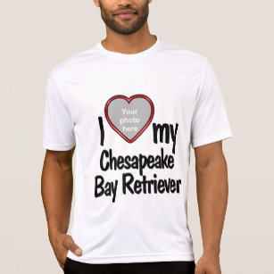 I Love My Chesapeake Bay Retriever Red Heart Photo T-Shirt