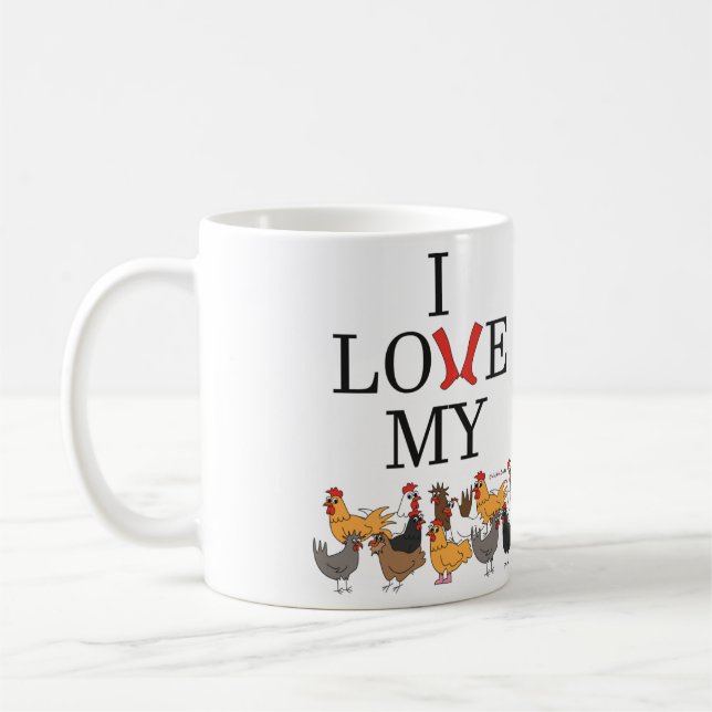 I Love My Chickens Mug (Left-Handed) (Left)
