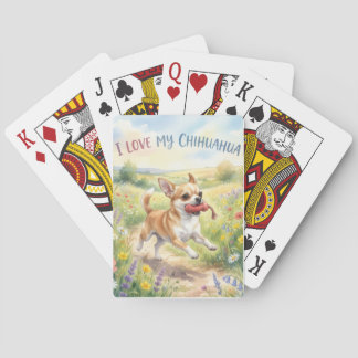 I Love My Chihuahua Classic Playing Cards