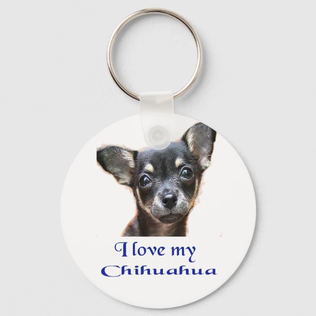 I  love My Chihuahua Key Ring (Front)