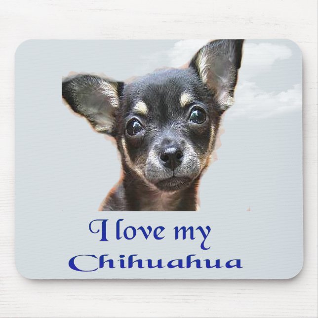 I  love My Chihuahua Mouse Pad (Front)