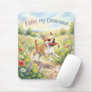 I Love My Chihuahua Mouse Pad