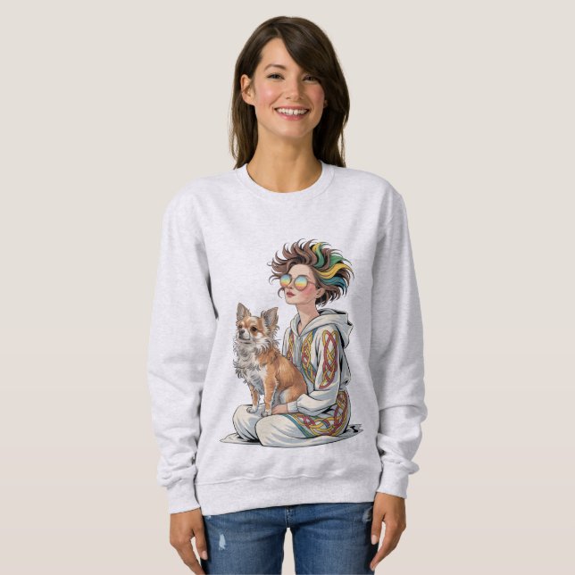  i love my chihuahua  sweatshirt (Front Full)