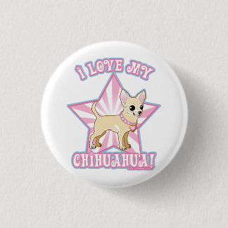 I-love-my-chihuahua-ta 3 Cm Round Badge