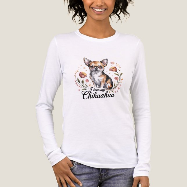I love my chihuahua  Tri-Blend shirt (Front)