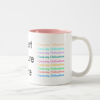 I Love my Chihuahua Two-Tone Coffee Mug