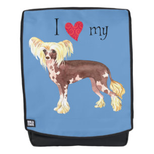 I Love my Chinese Crested Backpack