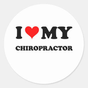 I Love My Chiropractor Classic Round Sticker