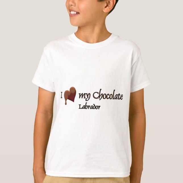 I Love my Chocolate Labrador T-Shirt (Front)