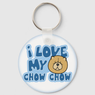 I Love My Chow Chow Keychain