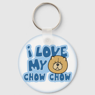 I Love My Chow Chow Keychain