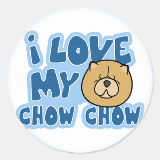 I Love My Chow Chow Stickers