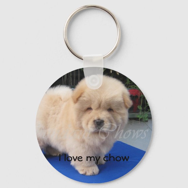 I love my chow key ring (Front)