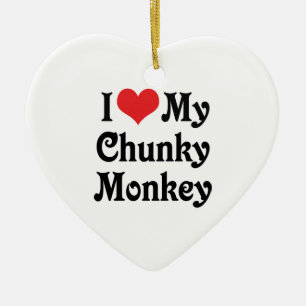 I Love My Chunky Monkey Ceramic Tree Decoration