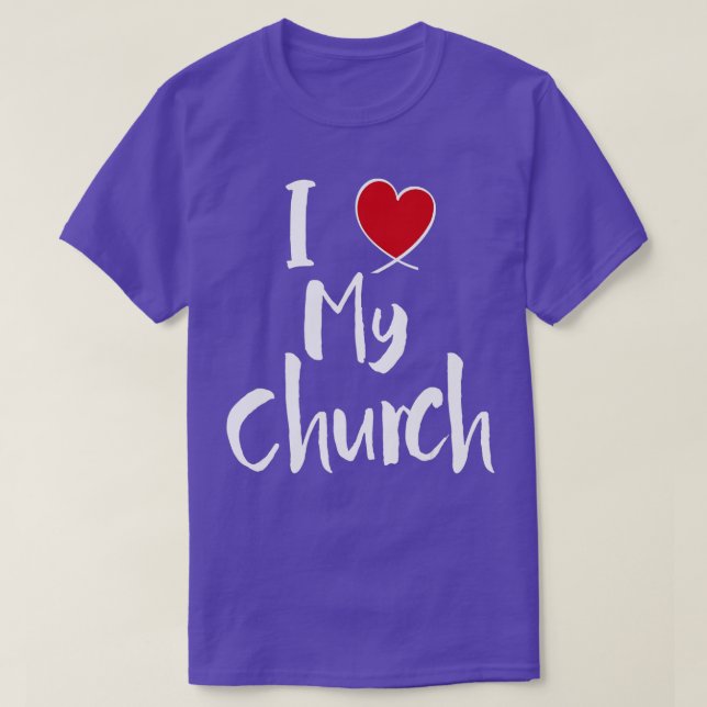 I Love My Church  Cute Christian Heart VBS  T-Shirt (Design Front)