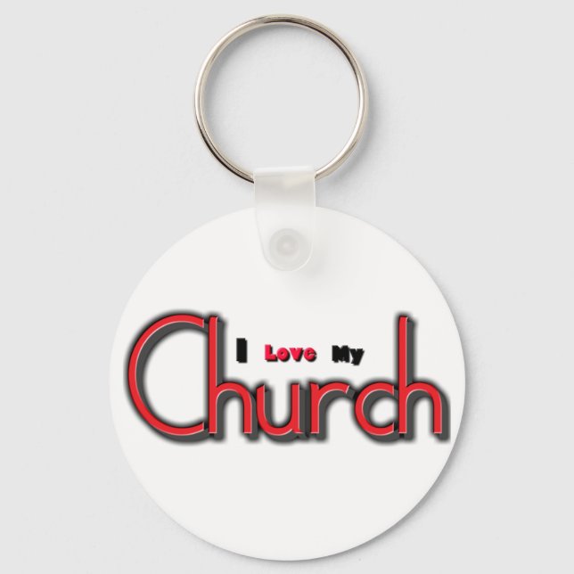 I Love my Church Key Ring (Front)