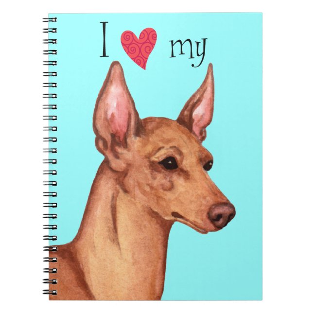 I Love my Cirneco dell'Etna Spiral Notebook (Front)