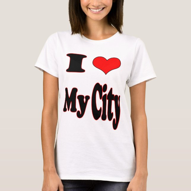 I Love My City-Ladies Baby Doll Fitted (2) T-Shirt (Front)