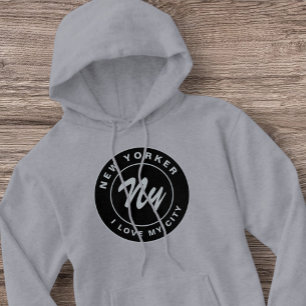 I Love My City New Yorker Empire Stater Retro   Hoodie