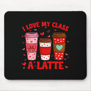 I Love My Cl A Latte Heart Leopard Coffee Women Te Mouse Pad