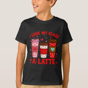 I Love My Cl A Latte Heart Leopard Coffee Women Te T-Shirt