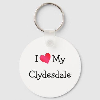 I Love My Clydesdale Key Ring