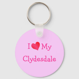 I Love My Clydesdale Key Ring
