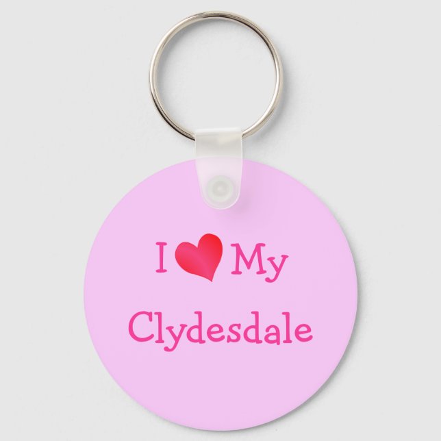 I Love My Clydesdale Key Ring (Front)