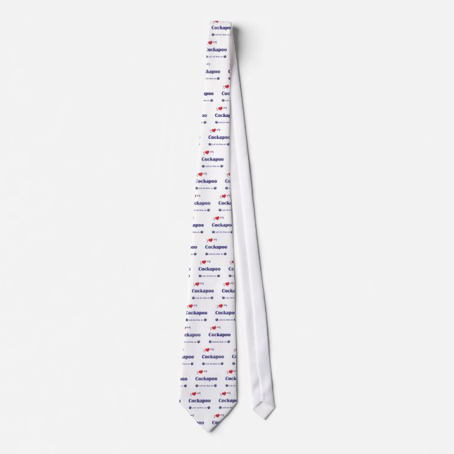 I Love My Cockapoo (Female Dog) Tie (Front)