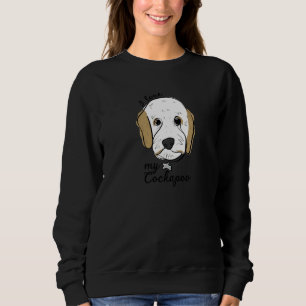 I Love My Cockapoos Single Line Block Art White Bu Sweatshirt
