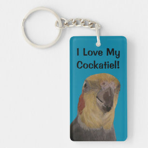I Love My Cockatiel! Bird Key Ring