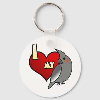 I Love my Cockatiel Key Ring