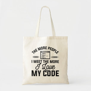 I Love My Code Tote Bag