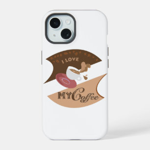 I Love My Coffee Retro Java iPhone 15 Case
